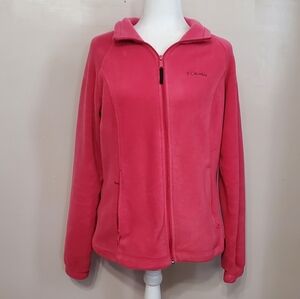 Columbia pink fleece zip jacket